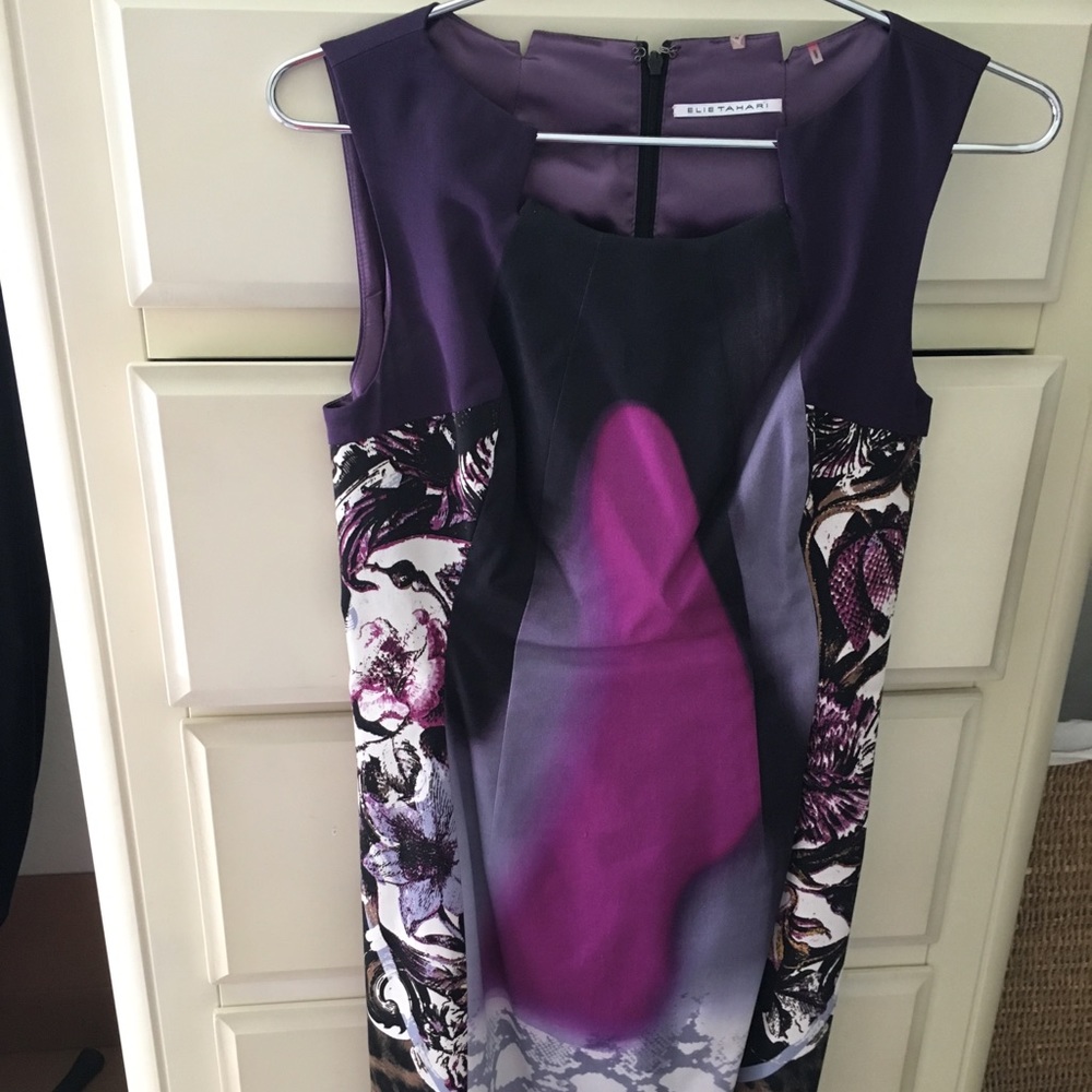 Elie Tahari purple pink dress size 2